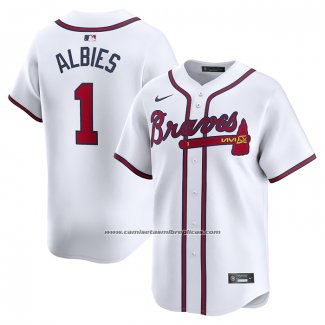 Camiseta Beisbol Hombre Atlanta Braves Ozzie Albies Primera Limited Blanco