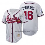 Camiseta Beisbol Hombre Atlanta Braves Travis D'arnaud Cooperstown Collection Autentico Blanco