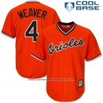 Camiseta Beisbol Hombre Baltimore Orioles 4 Earl Weaver Naranja Cool Base