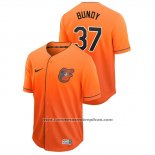 Camiseta Beisbol Hombre Baltimore Orioles Dylan Bundy Fade Autentico Naranja