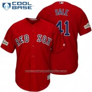 Camiseta Beisbol Hombre Boston Red Sox 2017 Postemporada 41 Chris Sale Rojo Cool Base