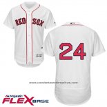 Camiseta Beisbol Hombre Boston Red Sox 24 David Price Blanco Autentico Collection Flex Base