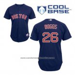 Camiseta Beisbol Hombre Boston Red Sox 26 Wade Boggs Azul Alterno Cool Base