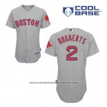 Camiseta Beisbol Hombre Boston Red Sox 2 Xander Bogaerts Gris Cool Base