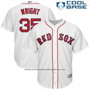 Camiseta Beisbol Hombre Boston Red Sox 35 Steven Wright Blanco Cool Base