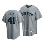 Camiseta Beisbol Hombre Boston Red Sox Chris Sale Cooperstown Collection Road Gris