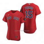 Camiseta Beisbol Hombre Boston Red Sox Dustin Pedroia Autentico Rojo