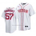 Camiseta Beisbol Hombre Boston Red Sox Eduardo Rodriguez Replica 2021 Blanco