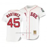 Camiseta Beisbol Hombre Boston Red Sox Pedro Martinez Cooperstown Collection Autentico Primera Blanco