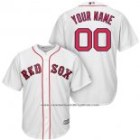 Camiseta Beisbol Hombre Boston Red Sox Personalizada Blanco