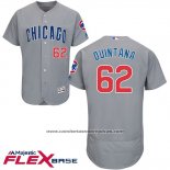 Camiseta Beisbol Hombre Chicago Cubs 62 Jose Quintana Gris Flex Base