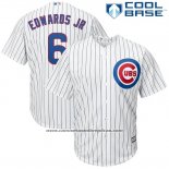 Camiseta Beisbol Hombre Chicago Cubs 6 Carl Edwards Jr Blanco Cool Base