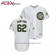 Camiseta Beisbol Hombre Chicago Cubs Jose Quintana 2018 Dia de los Caidos Flex Base Blanco