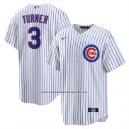 Camiseta Beisbol Hombre Chicago Cubs Justin Turner Primera Replica Blanco