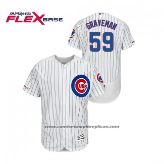 Camiseta Beisbol Hombre Chicago Cubs Kendall Graveman Autentico Flex Base Blanco Azul