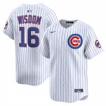 Camiseta Beisbol Hombre Chicago Cubs Patrick Wisdom Alterno Limited Blanco