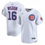 Camiseta Beisbol Hombre Chicago Cubs Patrick Wisdom Alterno Limited Blanco