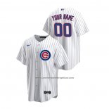 Camiseta Beisbol Hombre Chicago Cubs Personalizada Replica Primera Blanco