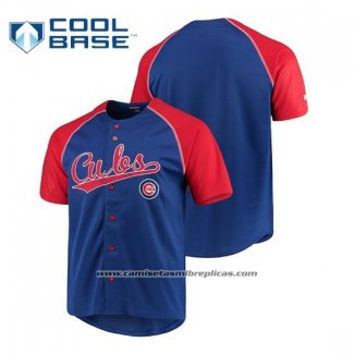 Camiseta Beisbol Hombre Chicago Cubs Personalizada Stitches Azul Rojo