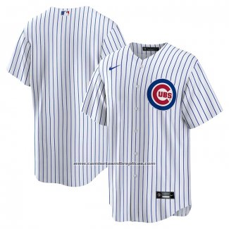 Camiseta Beisbol Hombre Chicago Cubs Primera Replica Blanco