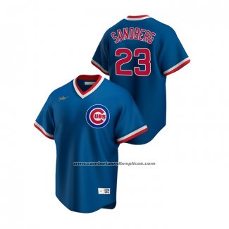 Camiseta Beisbol Hombre Chicago Cubs Ryne Sandberg Cooperstown Collection Road Azul