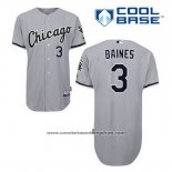 Camiseta Beisbol Hombre Chicago White Sox Harold Baines 3 Gris Cool Base