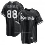 Camiseta Beisbol Hombre Chicago White Sox Luis Robert City Connect Replica Negro