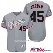 Camiseta Beisbol Hombre Chicago White Sox Michael Jordan 45 Flex Base Gris