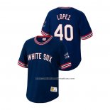 Camiseta Beisbol Hombre Chicago White Sox Reynaldo Lopez Cooperstown Collection Azul