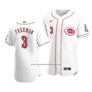 Camiseta Beisbol Hombre Cincinnati Reds Mike Freeman Autentico Primera Blanco