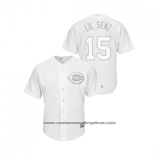 Camiseta Beisbol Hombre Cincinnati Reds Nick Senzel 2019 Players Weekend Lil Senz Replica Blanco