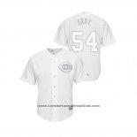 Camiseta Beisbol Hombre Cincinnati Reds Sonny Gray 2019 Players Weekend Gris Replica Blanco