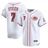 Camiseta Beisbol Hombre Cincinnati Reds Spencer Steer Alterno Limited Blanco