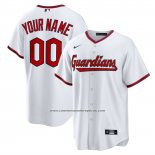 Camiseta Beisbol Hombre Cleveland Guardians Home Replica Personalizada Blanco