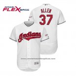 Camiseta Beisbol Hombre Cleveland Indians Cody Allen 2019 All Star Patch Flex Base Blanco