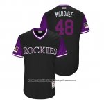Camiseta Beisbol Hombre Colorado Rockies German Marquez 2018 LLWS Players Weekend Marquee Negro