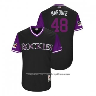 Camiseta Beisbol Hombre Colorado Rockies German Marquez 2018 LLWS Players Weekend Marquee Negro