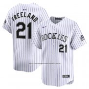 Camiseta Beisbol Hombre Colorado Rockies Kyle Freeland Primera Limited Blanco