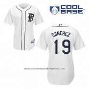 Camiseta Beisbol Hombre Detroit Tigers Anibal Sanchez 19 Blanco Primera Cool Base