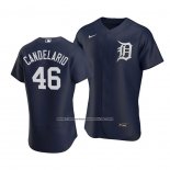 Camiseta Beisbol Hombre Detroit Tigers Jeimer Candelario Alterno Autentico Azul