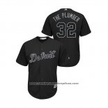 Camiseta Beisbol Hombre Detroit Tigers Michael Fulmer 2019 Players Weekend The Plumber Replica Negro