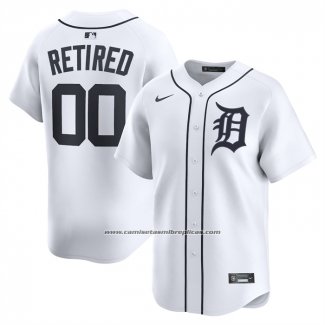 Camiseta Beisbol Hombre Detroit Tigers Retired Roster Primera Limited Blanco