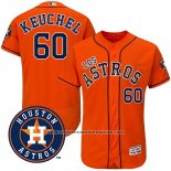 Camiseta Beisbol Hombre Houston Astros 60 Dallas Keuchel Naranja Hispanic Heritage