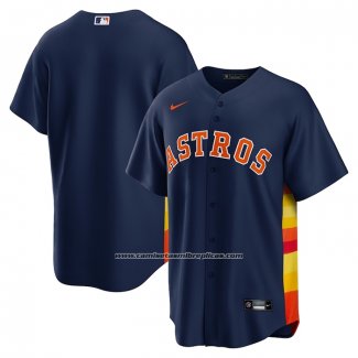 Camiseta Beisbol Hombre Houston Astros Alterno Replica Azul