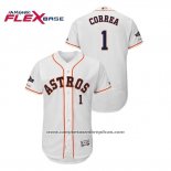 Camiseta Beisbol Hombre Houston Astros Carlos Correa 2019 Postemporada Flex Base Blanco