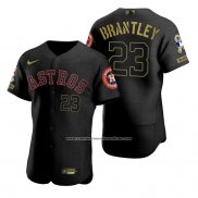 Camiseta Beisbol Hombre Houston Astros Michael Brantley Negro 2021 Salute To Service