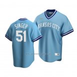 Camiseta Beisbol Hombre Kansas City Royals Brady Singer Cooperstown Collection Road Azul