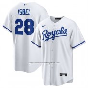 Camiseta Beisbol Hombre Kansas City Royals Kyle Isbel Primera Replica Blanco