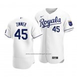 Camiseta Beisbol Hombre Kansas City Royals Kyle Zimmer Autentico Primera Blanco