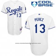 Camiseta Beisbol Hombre Kansas City Royals Salvador Perez Blanco Cool Base